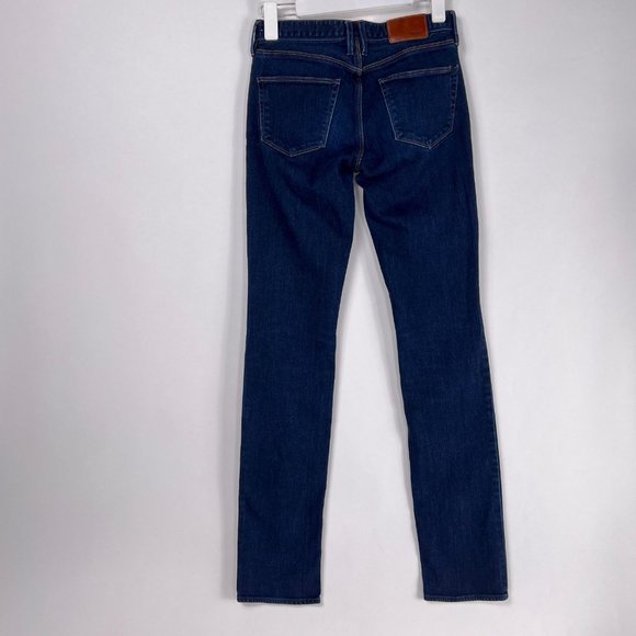 Madewell Rail Straight Low Rise Dark Blue Stretch Denim Jeans Womens Sz 24 x 34 - Picture 3 of 12